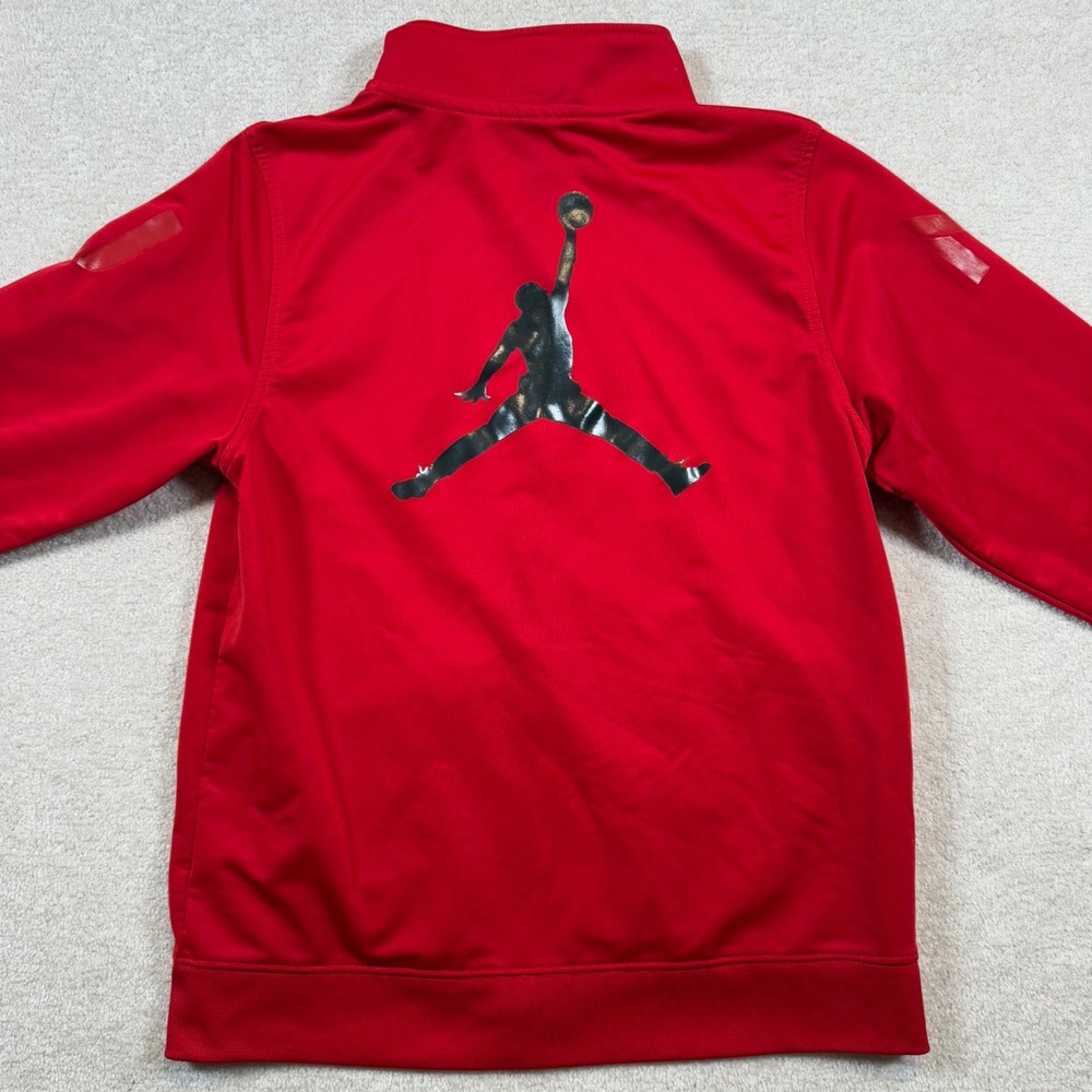 Air Jordan Track Jacket Full Zip Athletic Warm Up Red Jacket Boys XL - Picture 3 of 7
